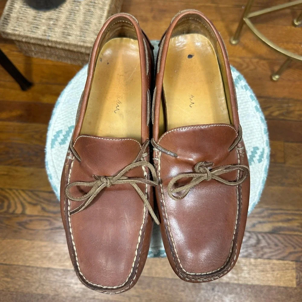 Cole Haan Grant‎ Driver Loafers Mens 9M Tan Leather Good Driving Shoes C04396
